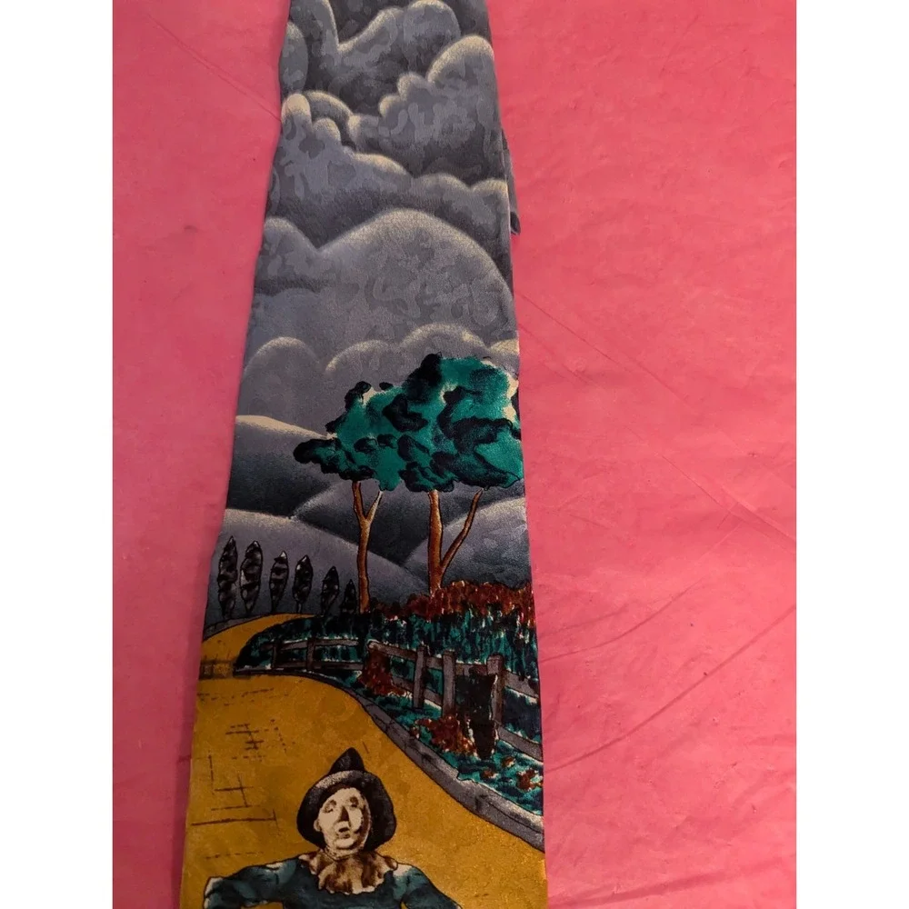 Vintage Wizard of Oz American Film Classics silk multicolor‎ mens necktie USA